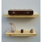 Lebegő polc valódi fa, natúr színben