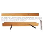 Lebegő polc valódi fa, dió színben