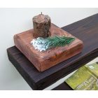 Lebegő polc valódi fa, "öregített"